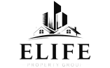 elife property group logo black and white